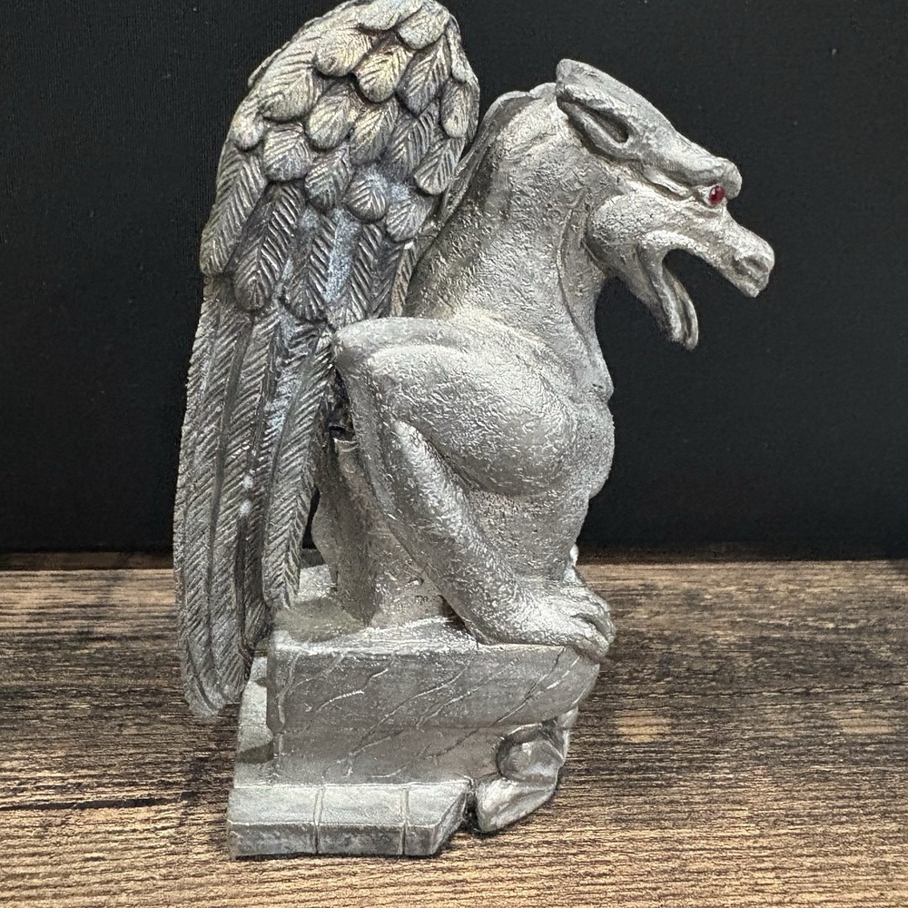Michael Ricker Vintage 1996 Winged Gargoyle Pewter Figurine Signed NumberedRare